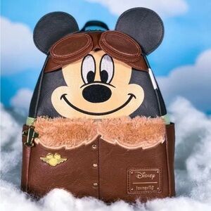 Disney Loungefly Mickey Mouse Aviator Backpack NWT